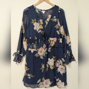 Xhilaration Navy Floral Dress